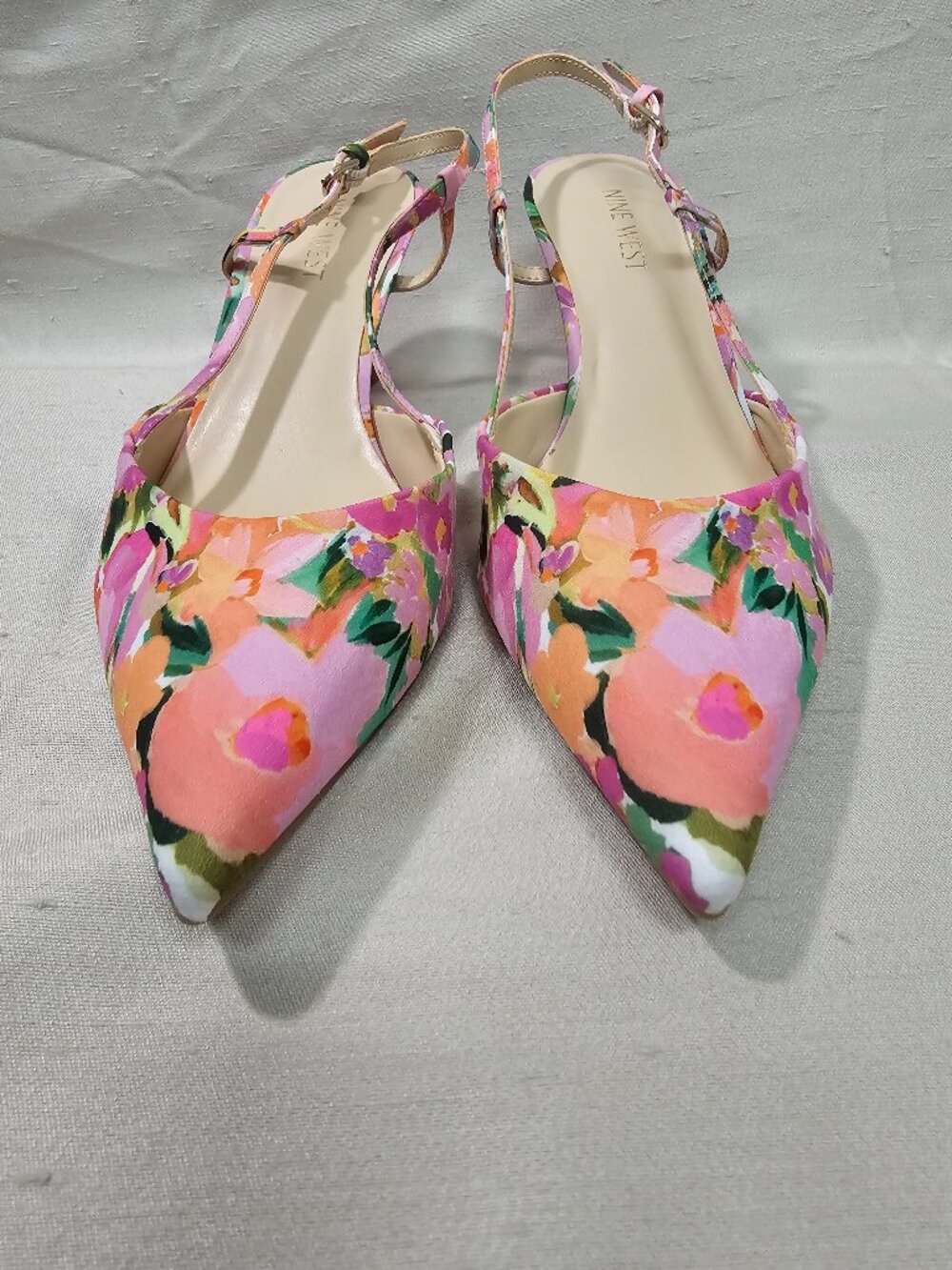 Nine West Women's Floral Slingback Shoes Size 8.5M - Picture 2 of 16
